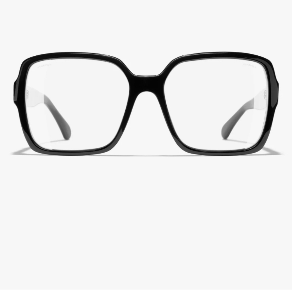 CHANEL Black Eyeglasses with Gold Logo - Picture 12 of 16